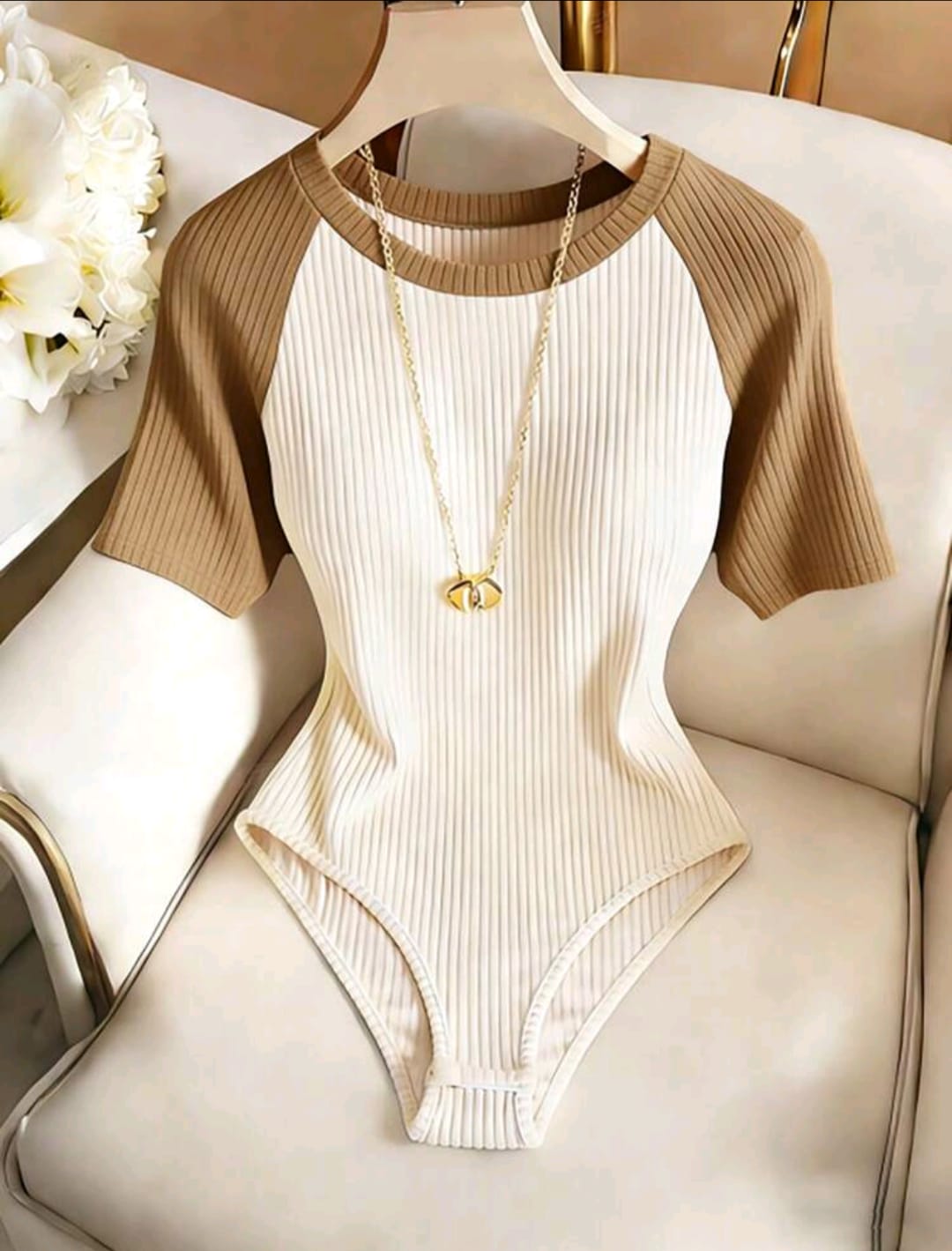 Franclia Mono elegante para mujer, mono casual, mono de cuello redondo